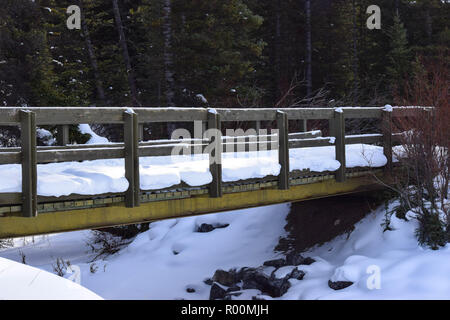 winter scenes in the Rocky mountains of Alberta Stock Photo