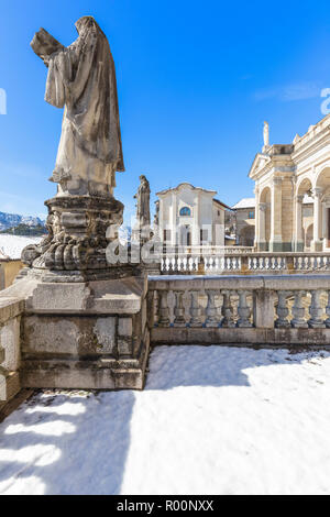 Cathedral of Santa Maria Assunta in winter. Clusone, Val Seriana, Bergamo province, Lombardy, Italy. Stock Photo