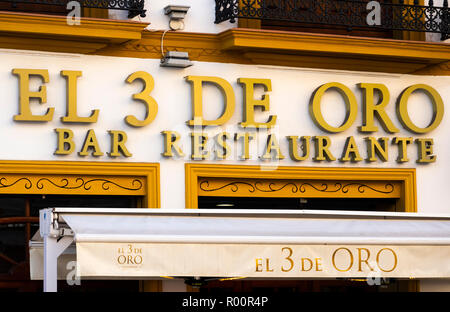 The El 3 de Oro restaurant in Seville, Spain Stock Photo