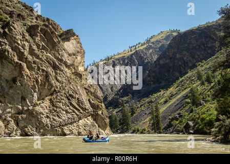 Rafting the Middle Fork Salmon River, Idaho with Far And Away Adventures. Stock Photo