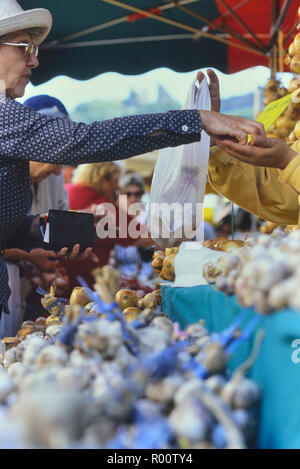 French street market, Hastings, East Sussex, England, UK Stock Photo