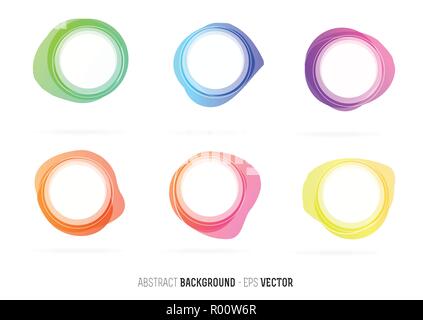 colored rings with copy space , vector graphic , abstract Stock Photo