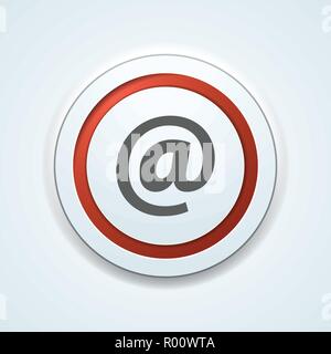 Contact send email button illustration label sign Stock Vector