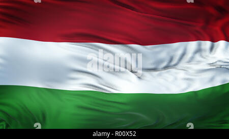 HUNGARY Realistic Waving Flag Background Stock Photo