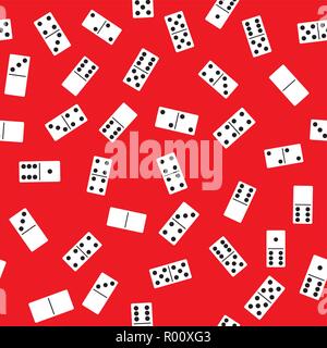 Dominos bones seamless pattern, flat vector illustration Stock Vector
