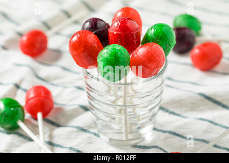 Sweet Homemade Sugar Sucker Candy on a Stick Stock Photo