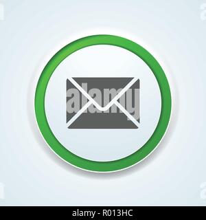 Cantact Mail button label illustration Stock Vector