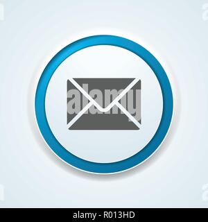Cantact Mail button label illustration Stock Vector