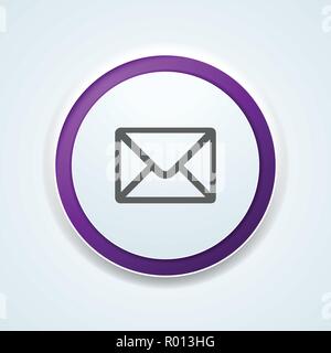 Cantact Mail button label illustration Stock Vector