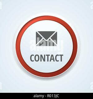 Cantact Mail button label illustration Stock Vector