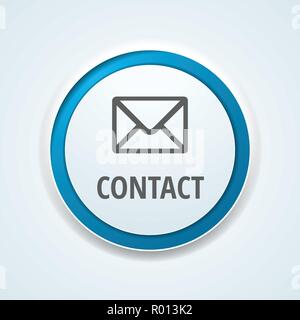 Cantact Mail button label illustration Stock Vector