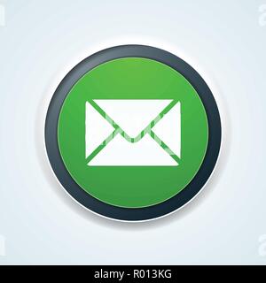 Cantact Mail button label illustration Stock Vector