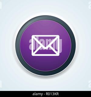 Cantact Mail button label illustration Stock Vector