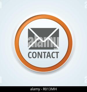Cantact Mail button label illustration Stock Vector
