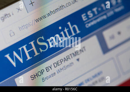 WHSmith online shopping site. Screenshot of internet website Stock ...