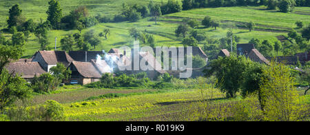 ROMANIA, VISCRI. The remote viliage, founded by Transylvanian Saxons has preserved his traditional charme and is  a UNESCO World Hertiage site since 1 Stock Photo