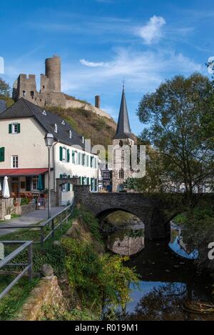 GERMAV, MONREAL. The small town, dominated by castle Loewenburg is one of the most scenic in the Eifel mountains.