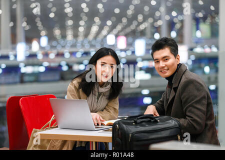 Business men and women in the lobby Stock Photo
