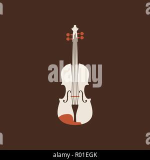 Classical violin icon. Isolated Vector String ill. Stock Vector