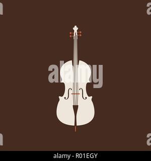 Classical cello icon. Isolated Vector String ill. Stock Vector