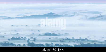View across the Marshwood Vale to Colmer's Hill from Pilsdon Pen, Dorset, England, UK Stock Photo