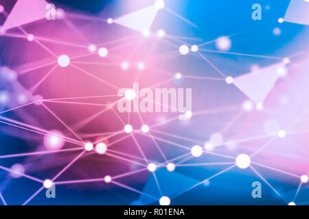network illustration - abstract technology background Stock Photo