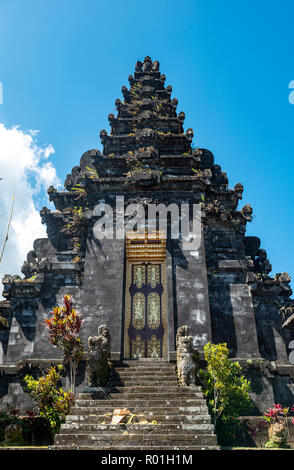 Entrance door of a side temple, Besakih temple, Pura Penetaran Agung Besakih, Bali Hinduism, Banjar Besakih, Bali, Indonesia Stock Photo