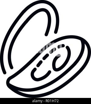 Mollusc icon, outline style Stock Vector