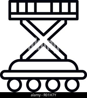 Lift platform icon, outline style Stock Vector