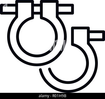 Scaffold connection icon, outline style Stock Vector