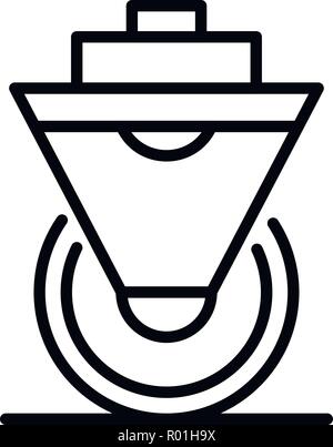 Scaffold wheel platform icon, outline style Stock Vector
