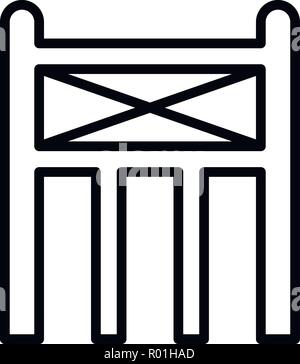 Scaffold structure icon, outline style Stock Vector