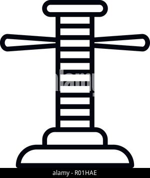 Scaffold thread icon, outline style Stock Vector