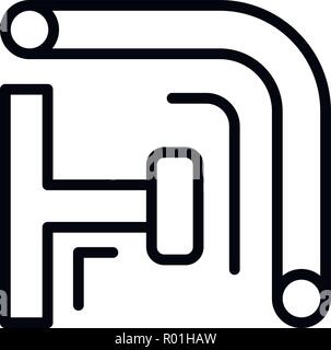 Scaffold pipe icon, outline style Stock Vector