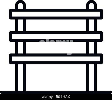 Construction scaffold icon, outline style Stock Vector