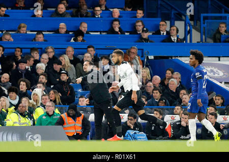 Derby County manager, Frank Lampard during the EFL Carabao Cup Round of 16 match between Chelsea and Derby County at Stamford Bridge, London, England on 31 October 2018. Photo by Carlton Myrie.  Editorial use only, license required for commercial use. No use in betting, games or a single club/league/player publications. Stock Photo