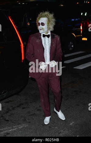 New York, USA. 31st Oct 2018. The Weeknd attends Heidi Klum's 19th Annual Halloween party at Lavo on October 31, 2018 in New York City. Credit: Erik Pendzich/Alamy Live News Stock Photo