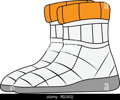 Drawing shoes on a white background Stock Vector