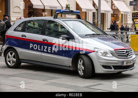 Austrian police car, Vienna, Austria Stock Photo