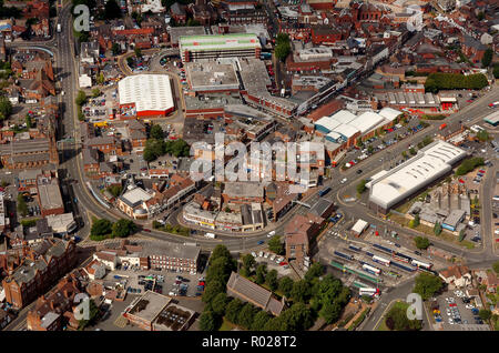 Aerial view of Stourbridge town centre in the West Midlands. Stock Photo