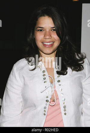 America Ferrera arriving at the Winter Solstice Premiere on the Paramount lot in Los Angeles. April 6, 2005.FerreraAmerica008 Red Carpet Event, Vertical, USA, Film Industry, Celebrities,  Photography, Bestof, Arts Culture and Entertainment, Topix Celebrities fashion /  Vertical, Best of, Event in Hollywood Life - California,  Red Carpet and backstage, USA, Film Industry, Celebrities,  movie celebrities, TV celebrities, Music celebrities, Photography, Bestof, Arts Culture and Entertainment,  Topix, headshot, vertical, one person,, from the year , 2005, inquiry tsuni@Gamma-USA.com Stock Photo