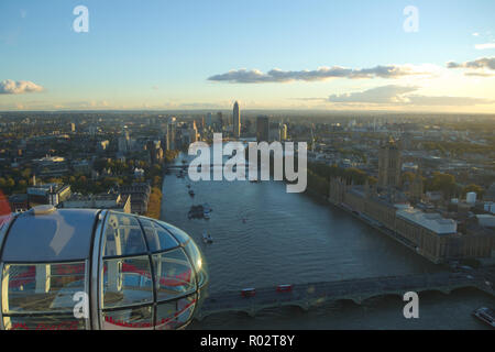 London view from Londons Eye. Stock Photo