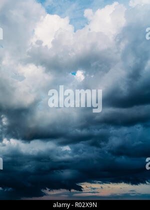 Rain Storm Clouds Gathering On Sky Stock Photo