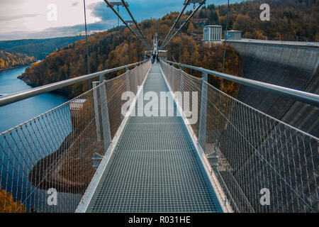 Titan RT suspension bridge in Harz Mountains National Park, Germany Stock Photo