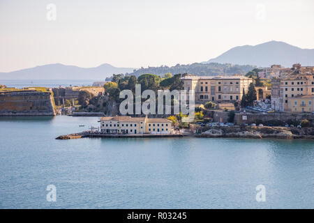 Corfu town view from the water, Greece