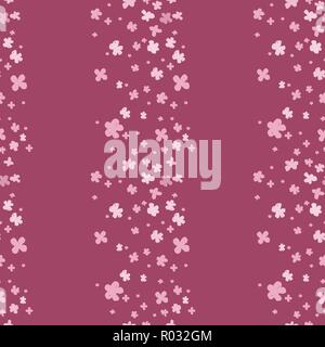 Sophisticated vector pink and magenta floral seamless pattern background. Summery, festive and fun. Great for backgrounds, wallpapers and textures. Stock Vector