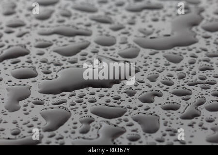 Drops of water on black background Stock Photo