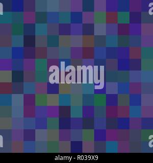 Background of art colored dark blue squares mosaic Stock Vector