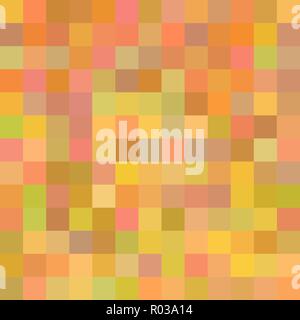Background of art colored green orange yellow squares mosaic Stock Vector
