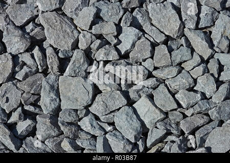 Many grayish scree stones as a background Stock Photo